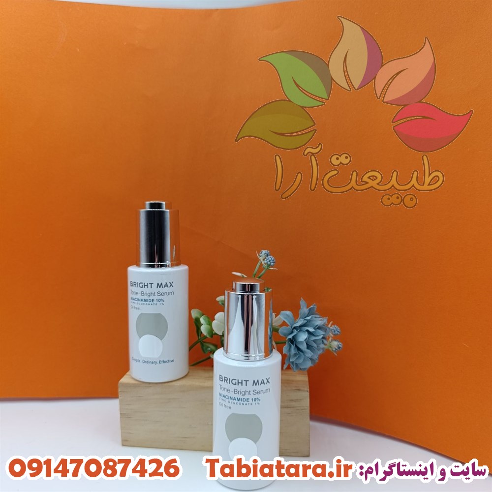 برایت مکس سرم نیاسینامید تن برایت حاوی 10درصد نیاسینامید